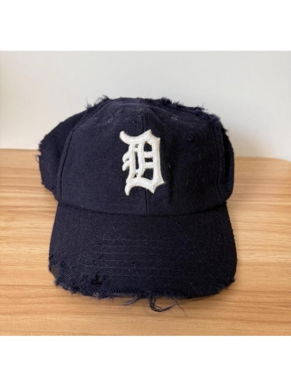 Vintage 80s Detroit Tigers Ted Fletcher Distressed Wool Hat
